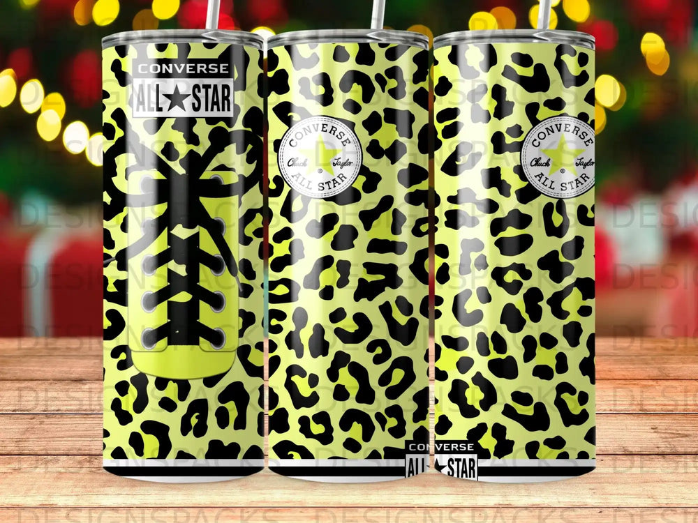 Converse All Star Leopard Print Lime Green Tumbler product type
