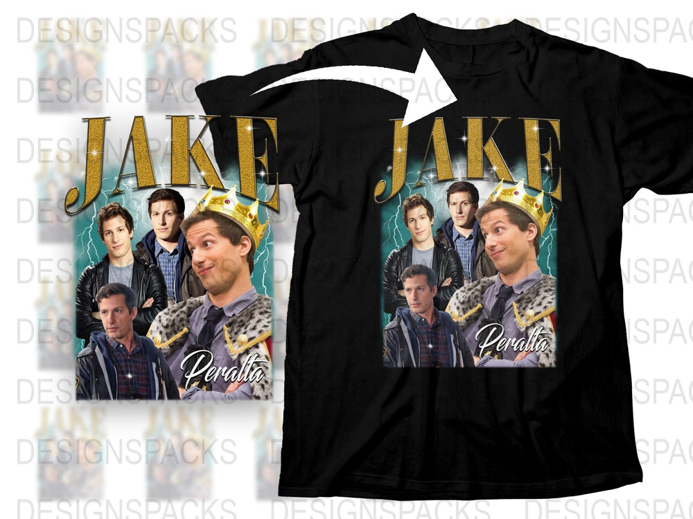Jake Peralta Graphic T-Shirt, Brooklyn TV Show Inspired, Funny Character Tee, Pop Culture Apparel, Gift for Fans