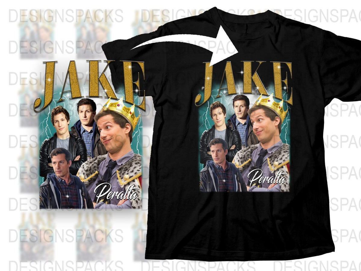 Jake Peralta Graphic T-Shirt, Brooklyn TV Show Inspired, Funny Character Tee, Pop Culture Apparel, Gift for Fans