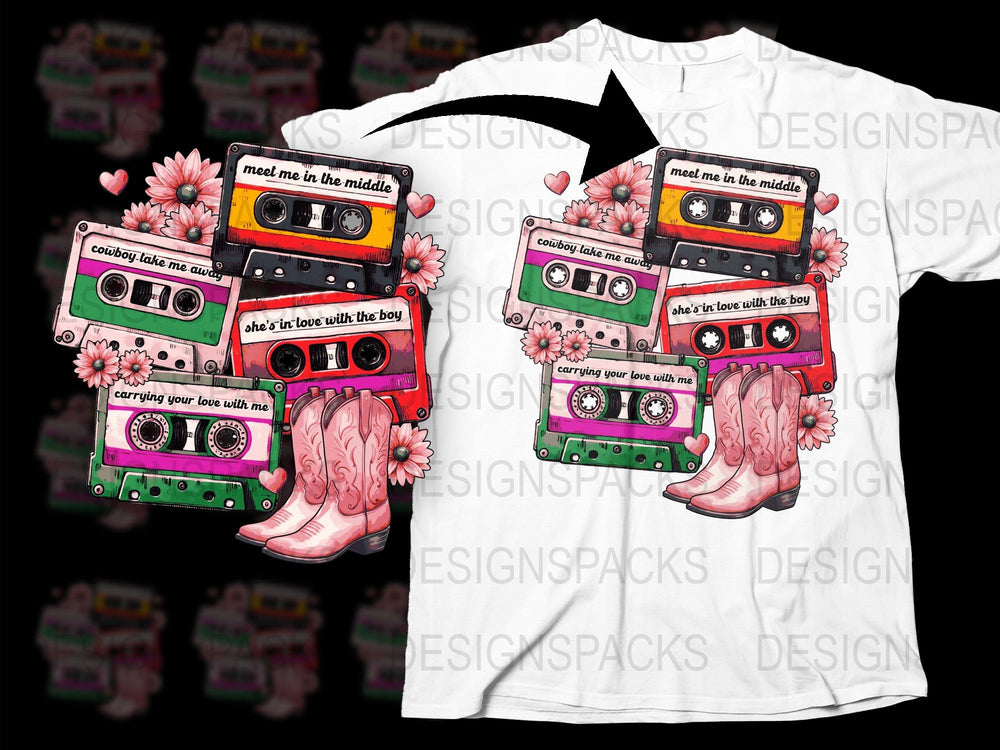 Retro Cassette Tape Floral T-Shirt, Vintage Music Tee, 90s Nostalgia Clothing, Unisex Graphic Shirt