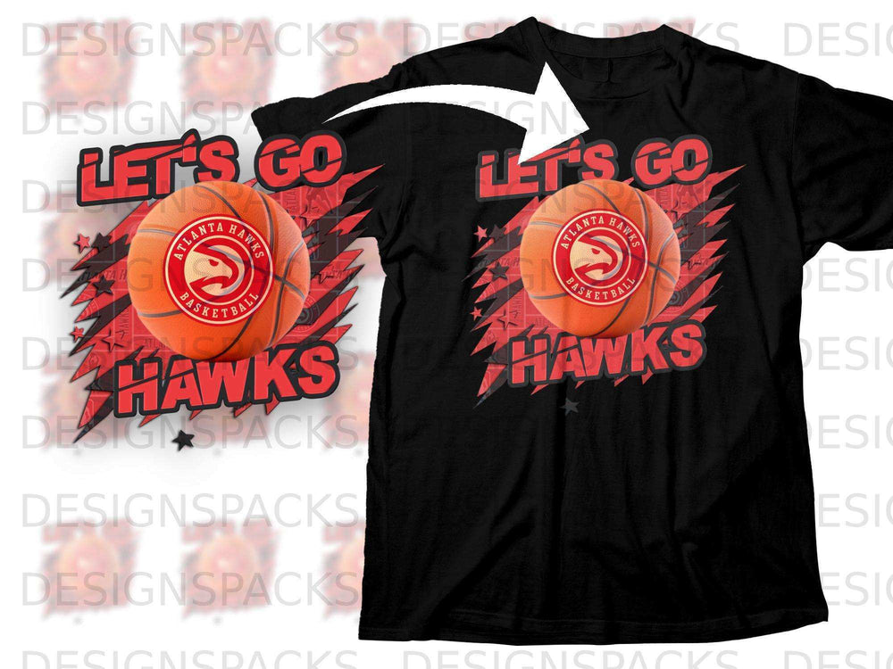 LET'S GO HAWKS Atlanta Basketball Fan Apparel
