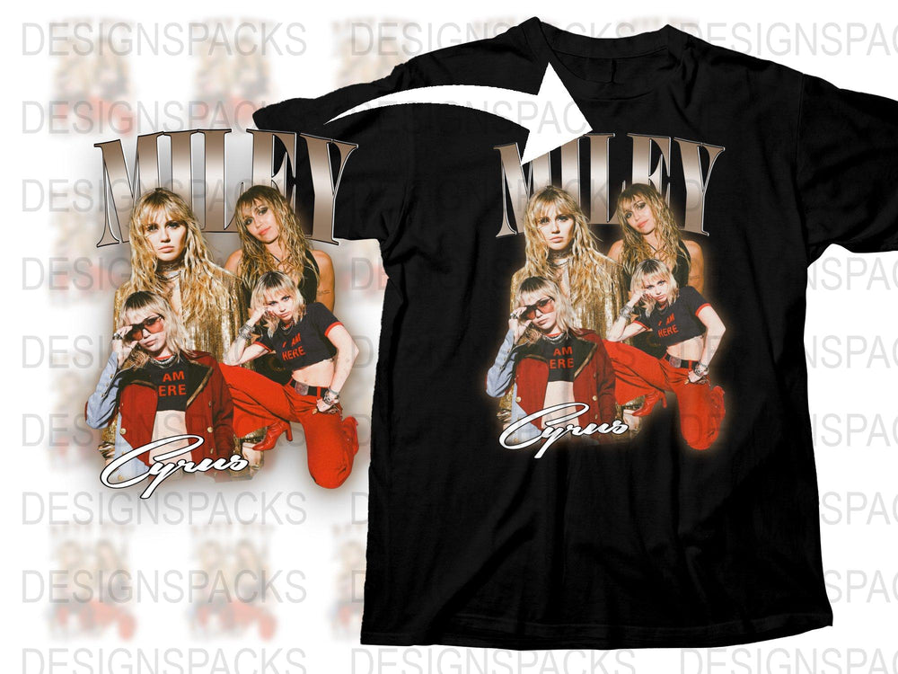 Vintage Miley Cyrus Graphic Tee, Retro Pop Star Print, Unisex T-Shirt, Music Fan Gift
