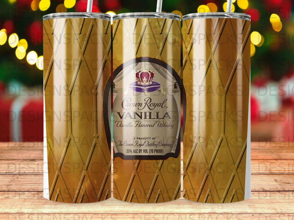 Crown Royal Vanilla Flavored Whiskey bottle with label.