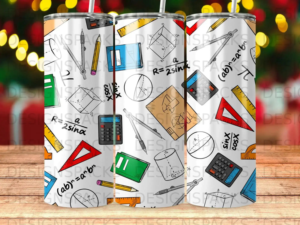 Mathematical Geometry Tools Formulas Scientific Print Tumbler product type