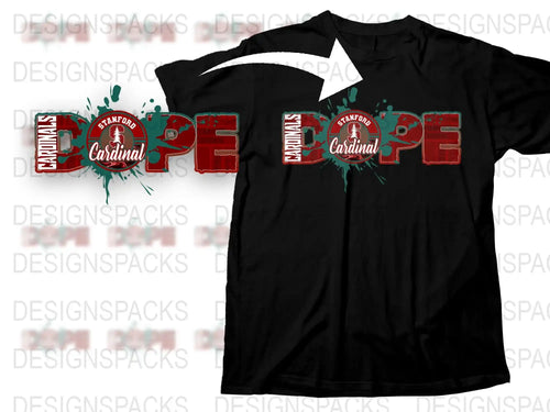 Cardinal Splatter Design T-Shirt, Artistic Bird Silhouette Tee, Casual Graphic Top for Men and Women