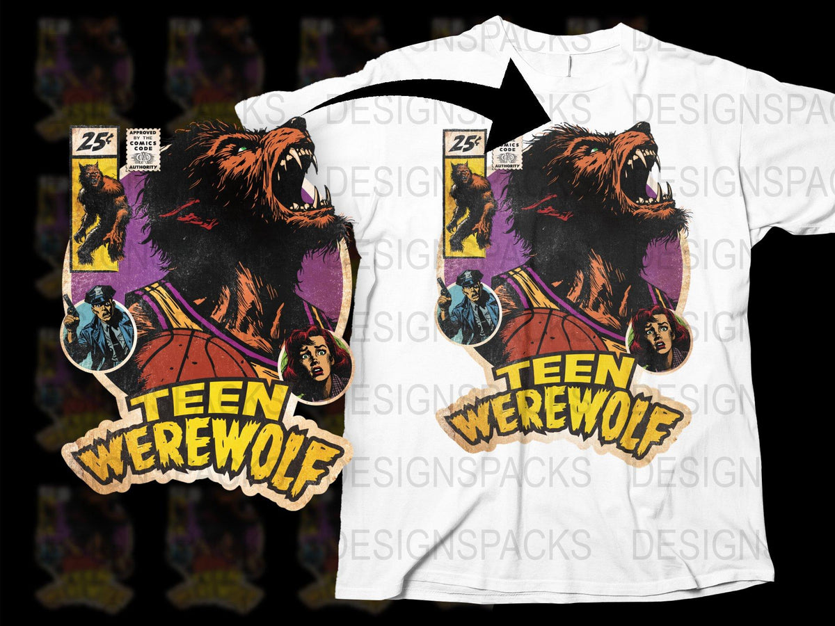Vintage Teen Wolf T-Shirt, Classic 80s Movie Graphic Tee, Retro Horror Film Merchandise, Unisex Clothing