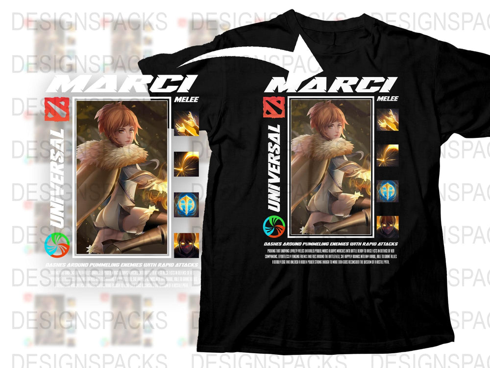 Anime Style Warrior Character Graphic T-Shirt, Unisex Casual Black Tee, Video Game Inspired Apparel