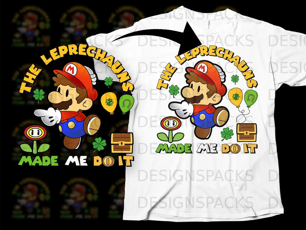 The Leprechauns Made Me Do It Mario Design product type