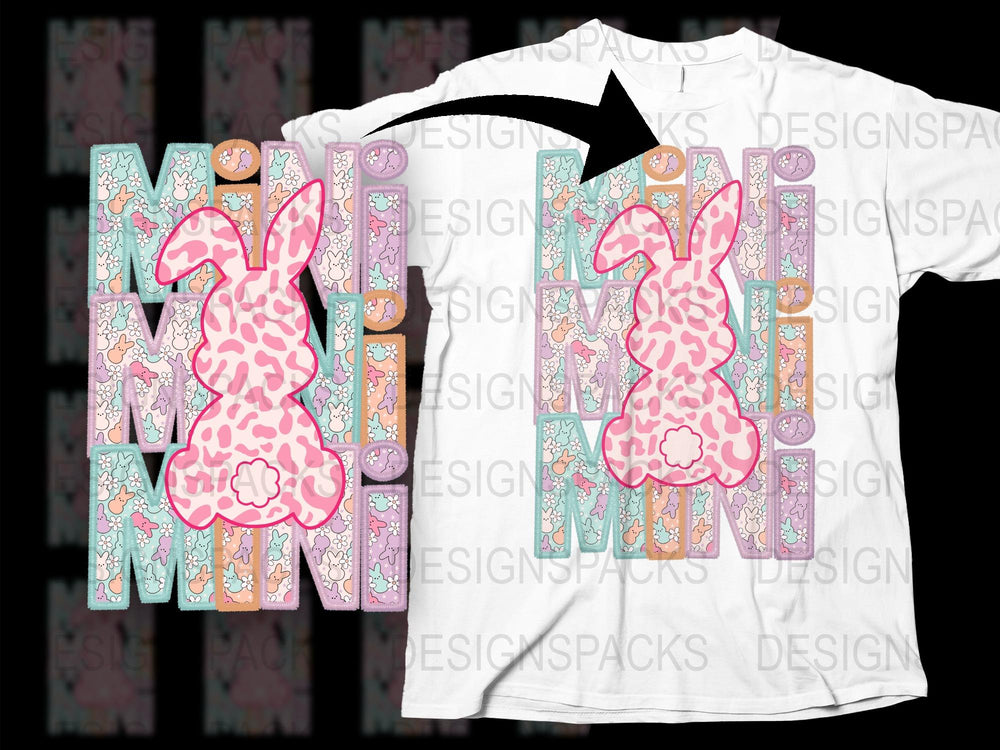 Colorful Easter Bunny T-Shirt, Kids Spring Holiday Tee, Cute Rabbit Pattern, Family Easter Outfit Ideas