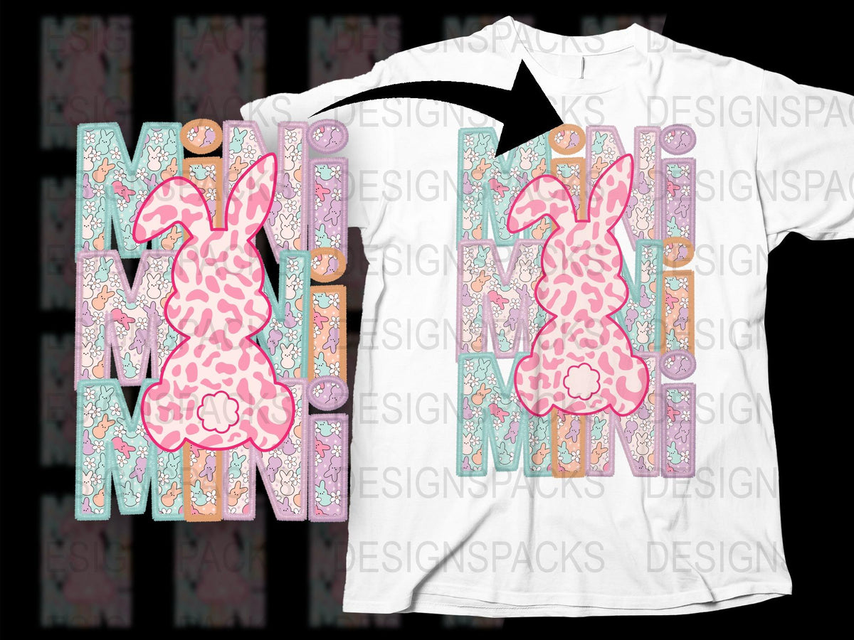 Colorful Easter Bunny T-Shirt, Kids Spring Holiday Tee, Cute Rabbit Pattern, Family Easter Outfit Ideas