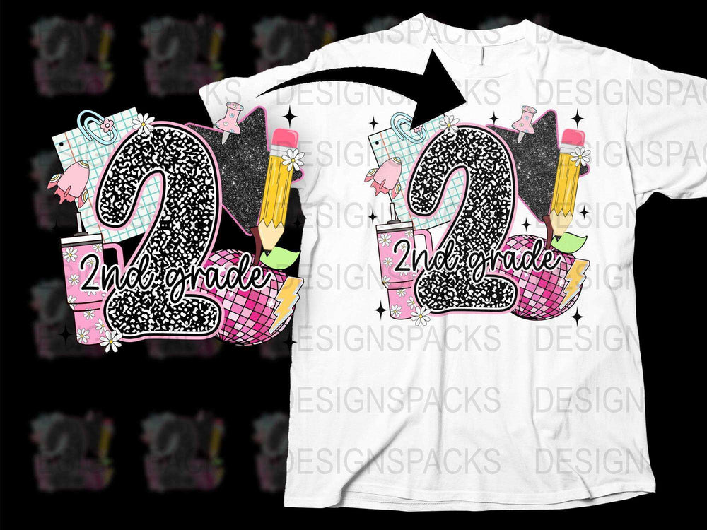 2nd Grade Teacher T-Shirt, Cute Back to School Outfit, Leopard Print, Pencil Design, Educational Tee