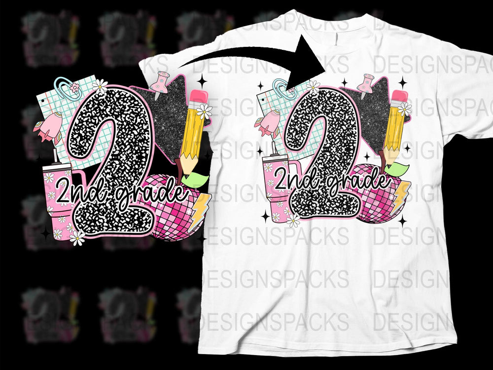 2nd Grade Teacher T-Shirt, Cute Back to School Outfit, Leopard Print, Pencil Design, Educational Tee