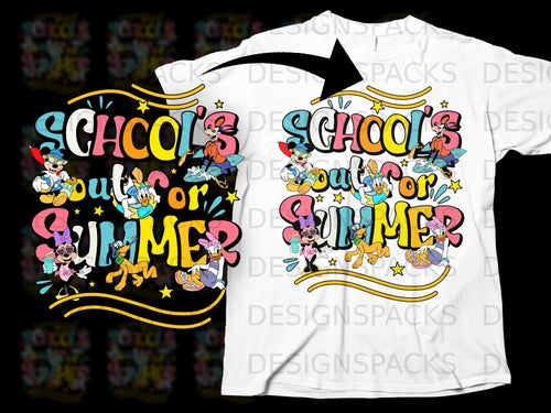 Disney characters Mickey, Minnie, Donald, Daisy, and Pluto on a 