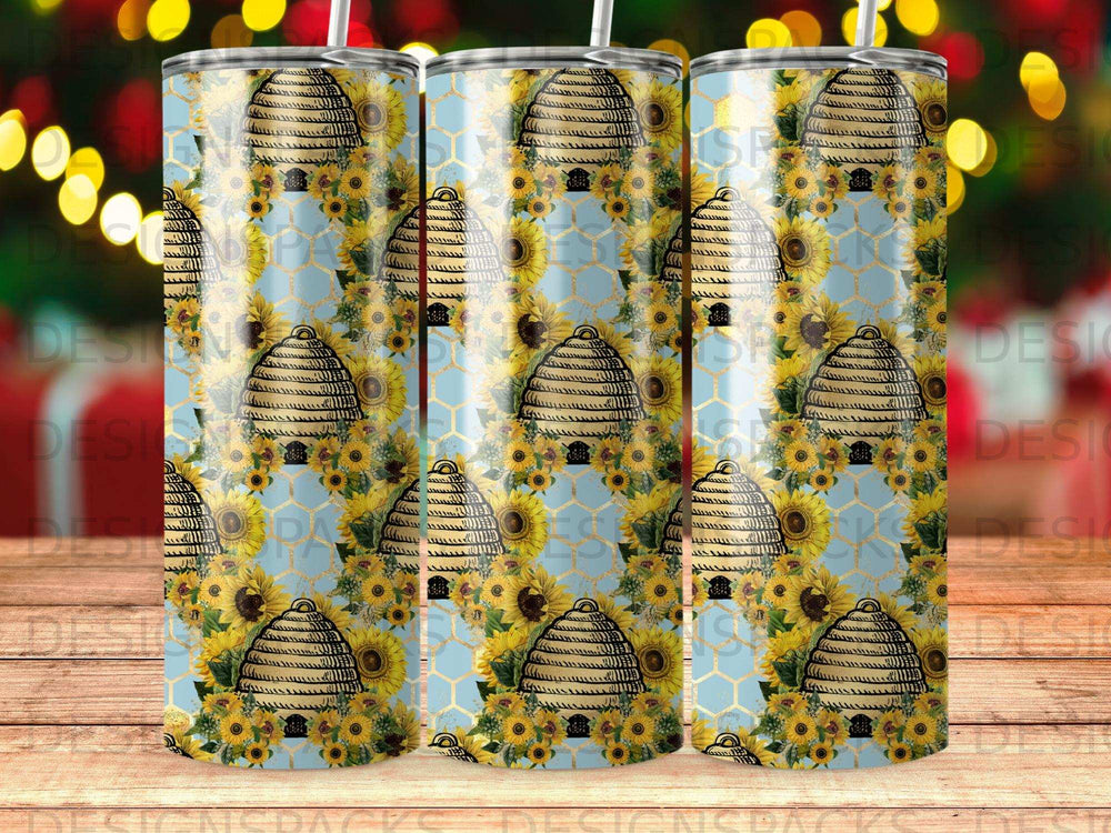 Beehive Sunflower Honeycomb Golden Sky Blue product type