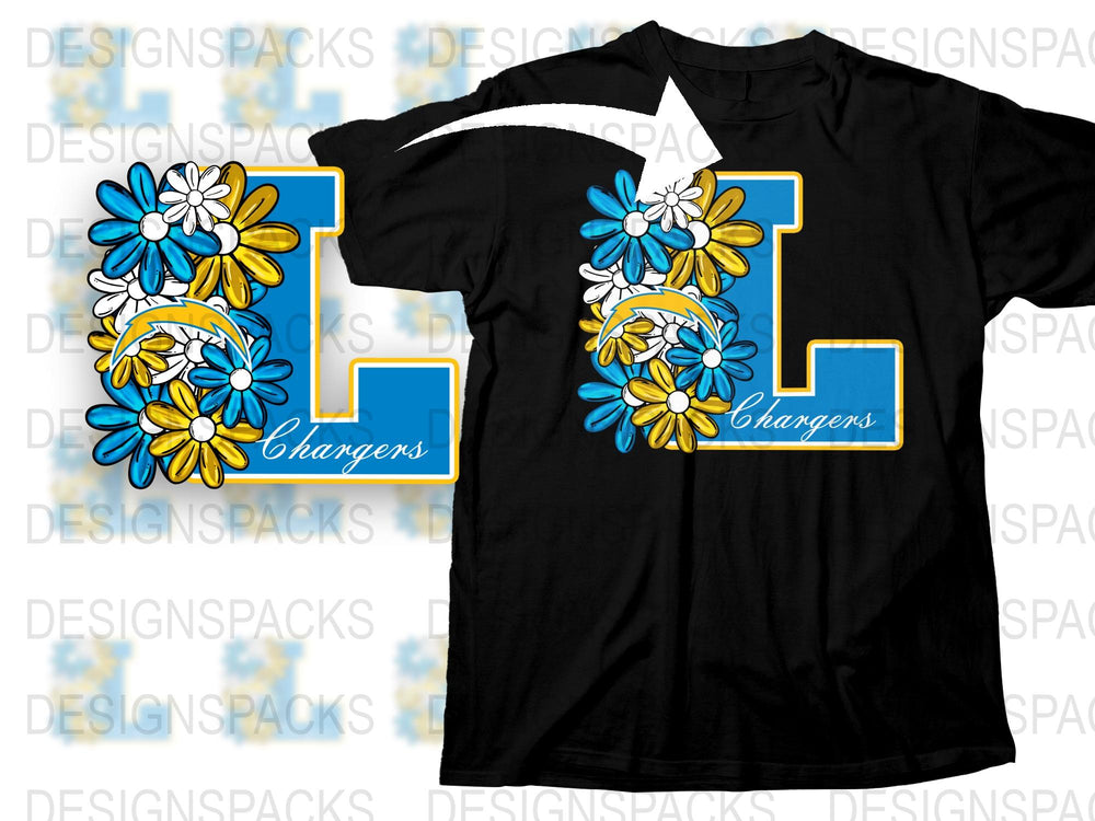 Custom Floral Letter H T-shirt, Blue and Yellow Daisy Graphic, Personalized Monogram Tee, Summer Floral Fashion, Unique Gift Idea