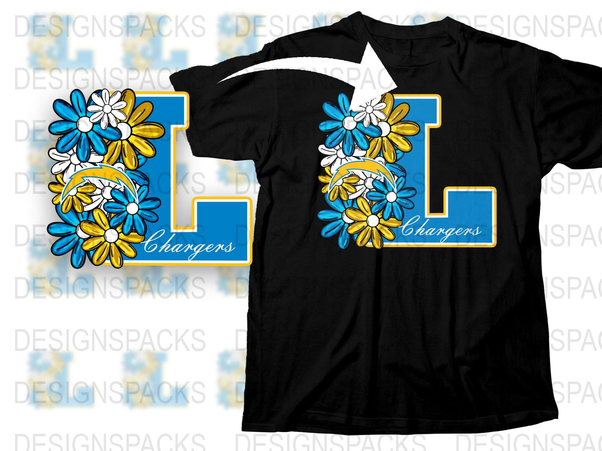 Custom Floral Letter H T-shirt, Blue and Yellow Daisy Graphic, Personalized Monogram Tee, Summer Floral Fashion, Unique Gift Idea