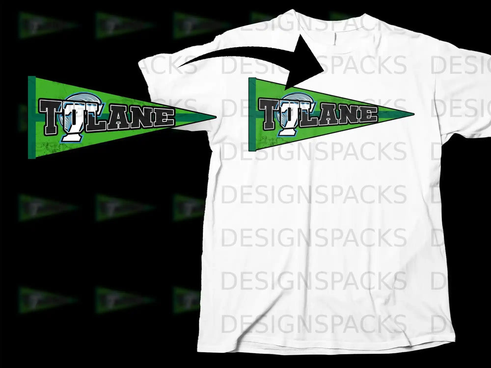 Tulane Green Wave Retro Sports Graphic T-shirt