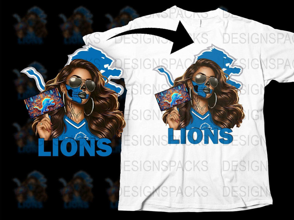 Stylish Lions Graphic T-Shirt, Cool Sunglasses Fashion Top, Women's Casual Wear Tee, Trendy Urban Apparel