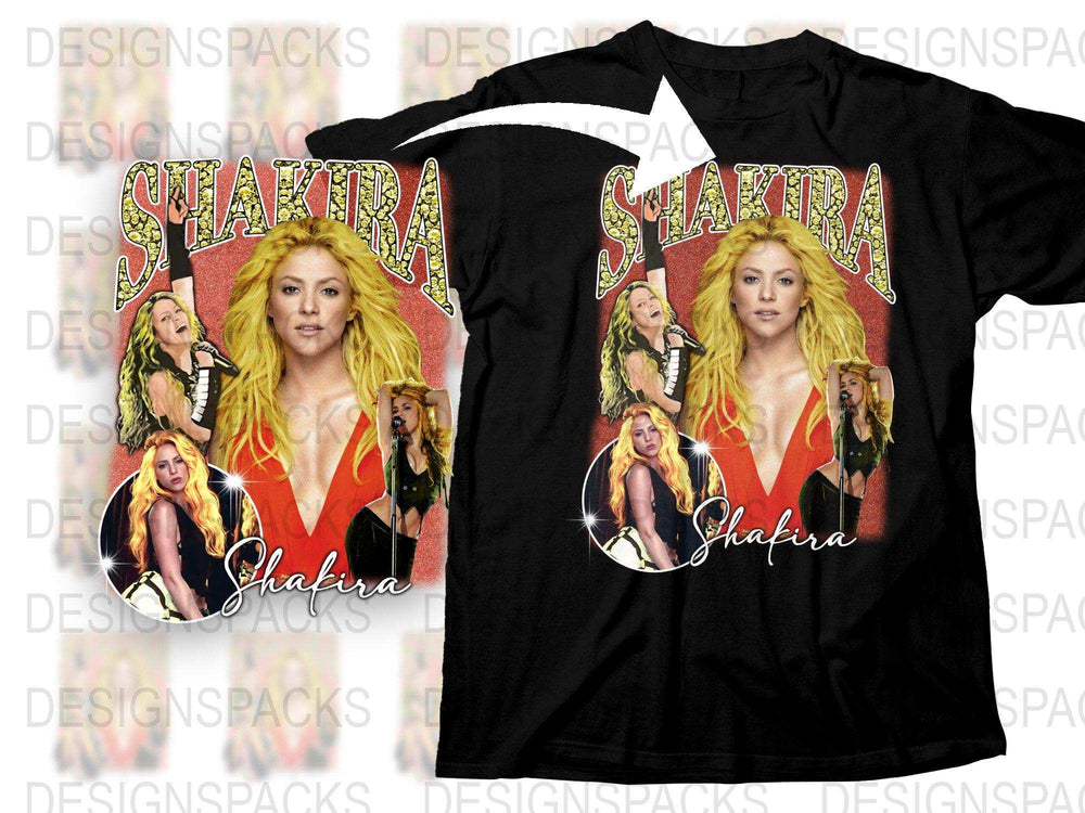 Shakira Graphic T-Shirt, Vintage Pop Star Tee, Music Icon Fan Apparel, Custom Celebrity Shirt