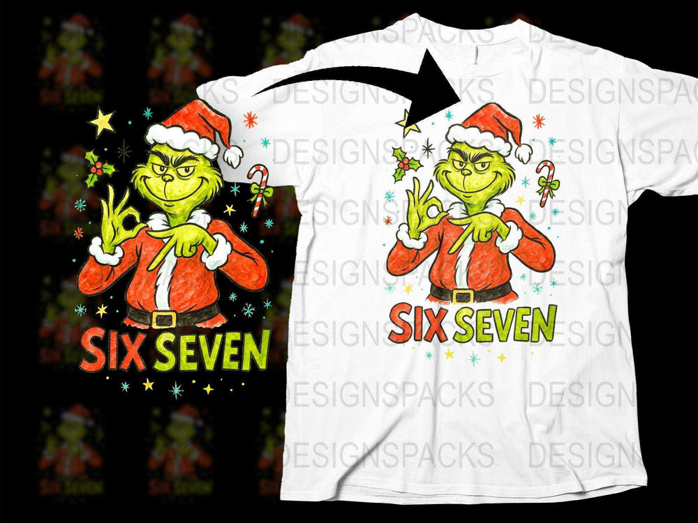 Festive Grinch T-Shirt, Christmas Santa Grinch Graphic Tee, Holiday Apparel, Funny Xmas Gift Idea