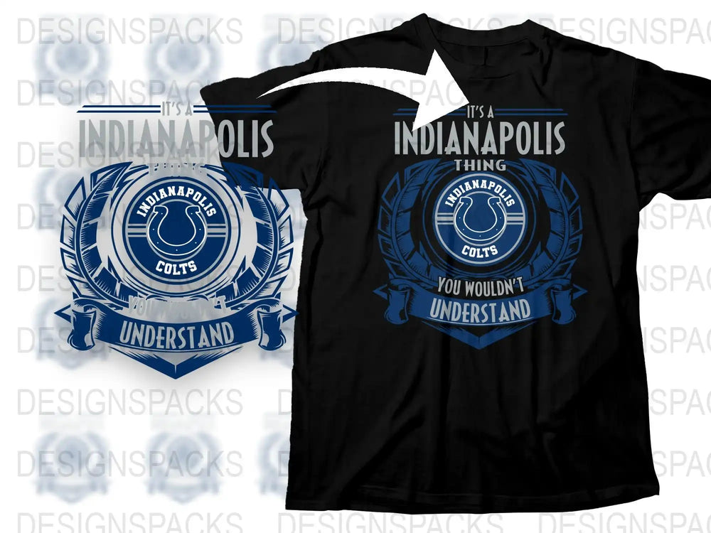 Indianapolis Colts Fan T-Shirt, Blue and White Logo Design, Sports Team Apparel, Football Themed Gift