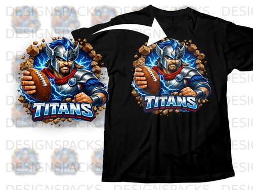 Titans Football Superhero T-Shirt for Fans and Supporters