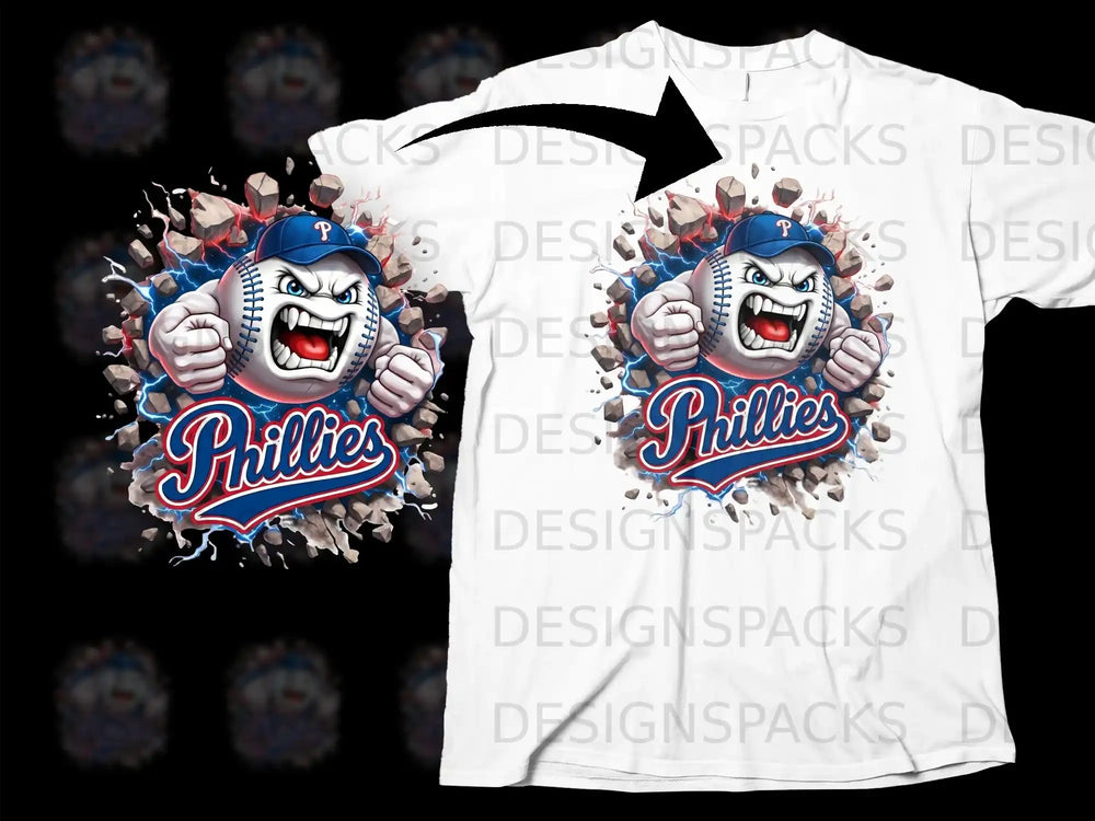 Phillies Breakthrough Baseball Graphic T-shirt