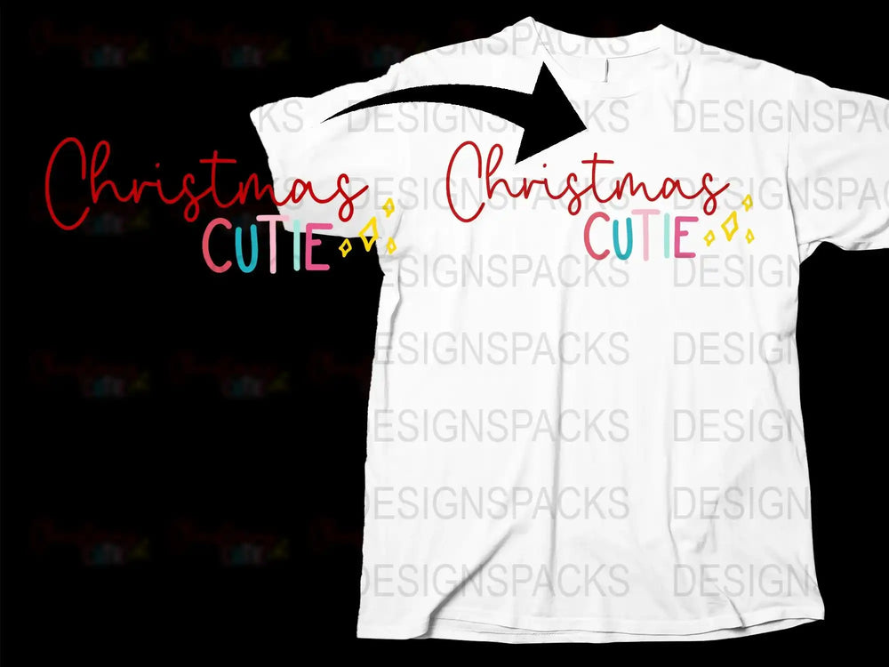 Christmas Cutie T-Shirt, Festive Holiday Kids Tee, Sparkle Graphic Shirt for Children, Perfect Gift for Xmas
