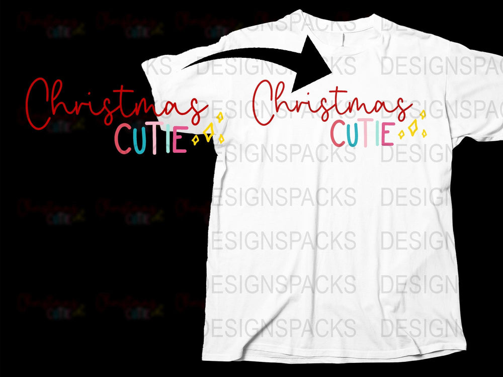 Christmas Cutie T-Shirt, Festive Holiday Kids Tee, Sparkle Graphic Shirt for Children, Perfect Gift for Xmas