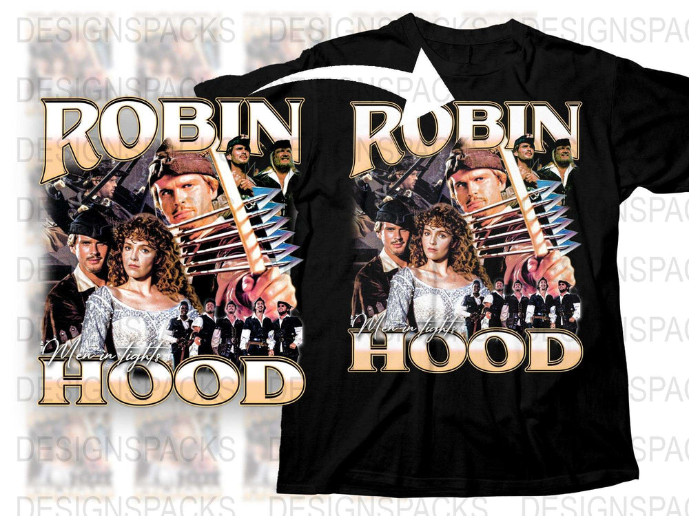 Vintage Robin Hood Movie T-Shirt, Retro 90s Graphic Tee, Classic Film Merchandise, Unisex Fashion Shirt