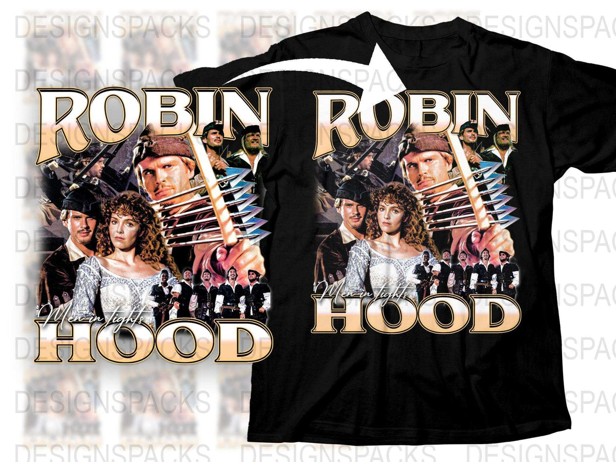 Vintage Robin Hood Movie T-Shirt, Retro 90s Graphic Tee, Classic Film Merchandise, Unisex Fashion Shirt