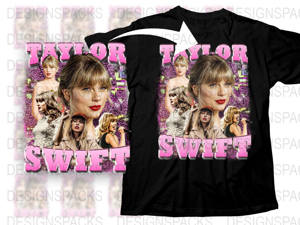 Taylor Swift Collage T-Shirt, Pop Star Graphic Tee, Music Fan Merch, Gift Idea