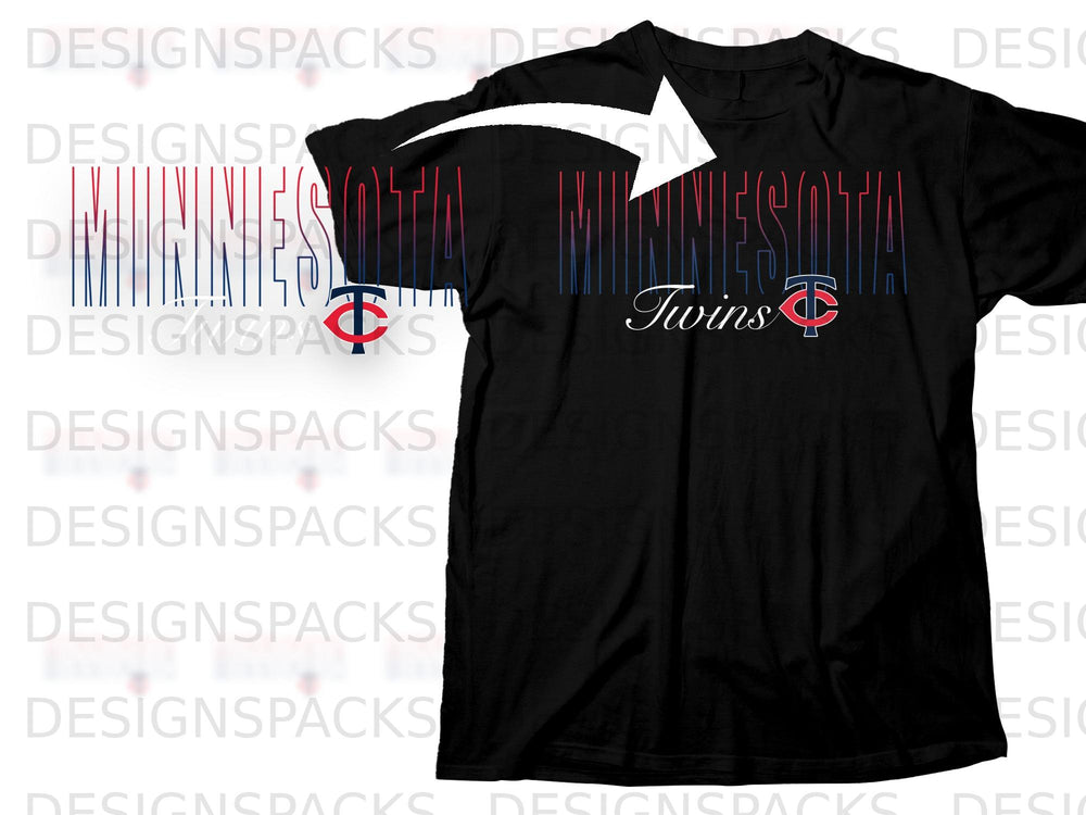 Black t-shirt with "Minnesota Twins" text and team logo.