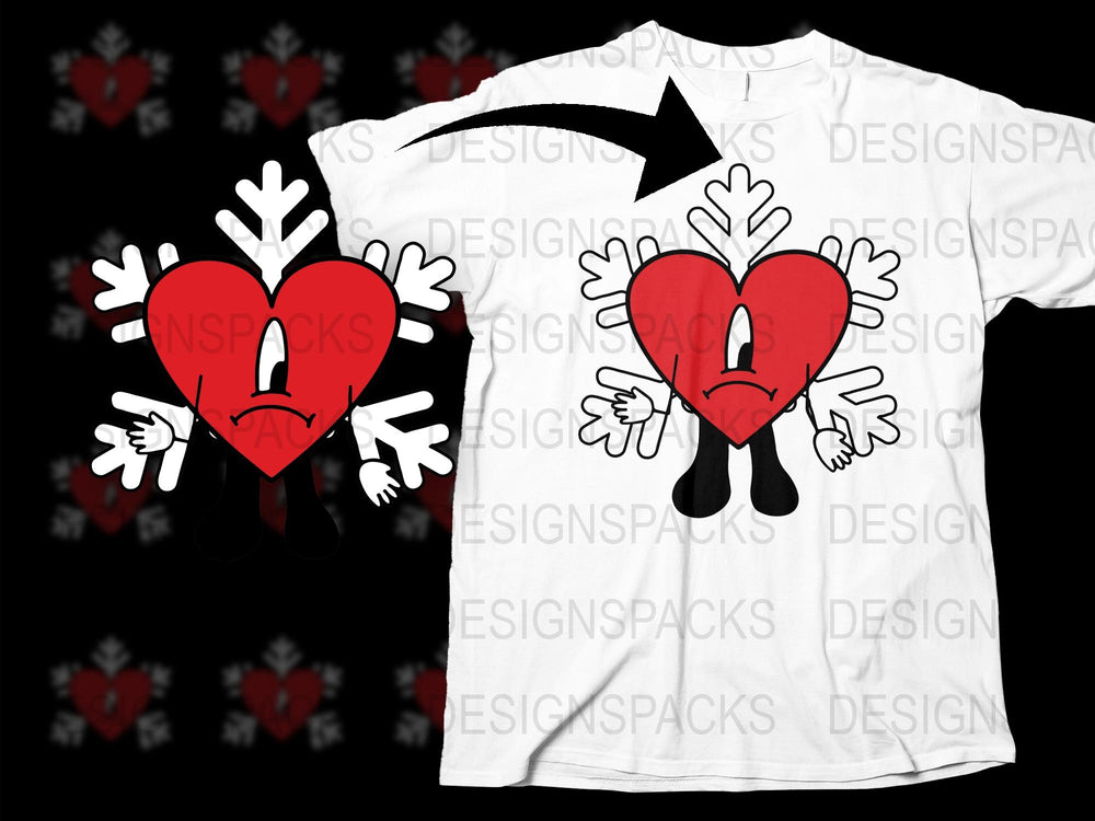 Funky Heart Character T-Shirt, Quirky Cartoon Heart with Arms, Unique Graphic Tee, Unisex Fashion Clothing