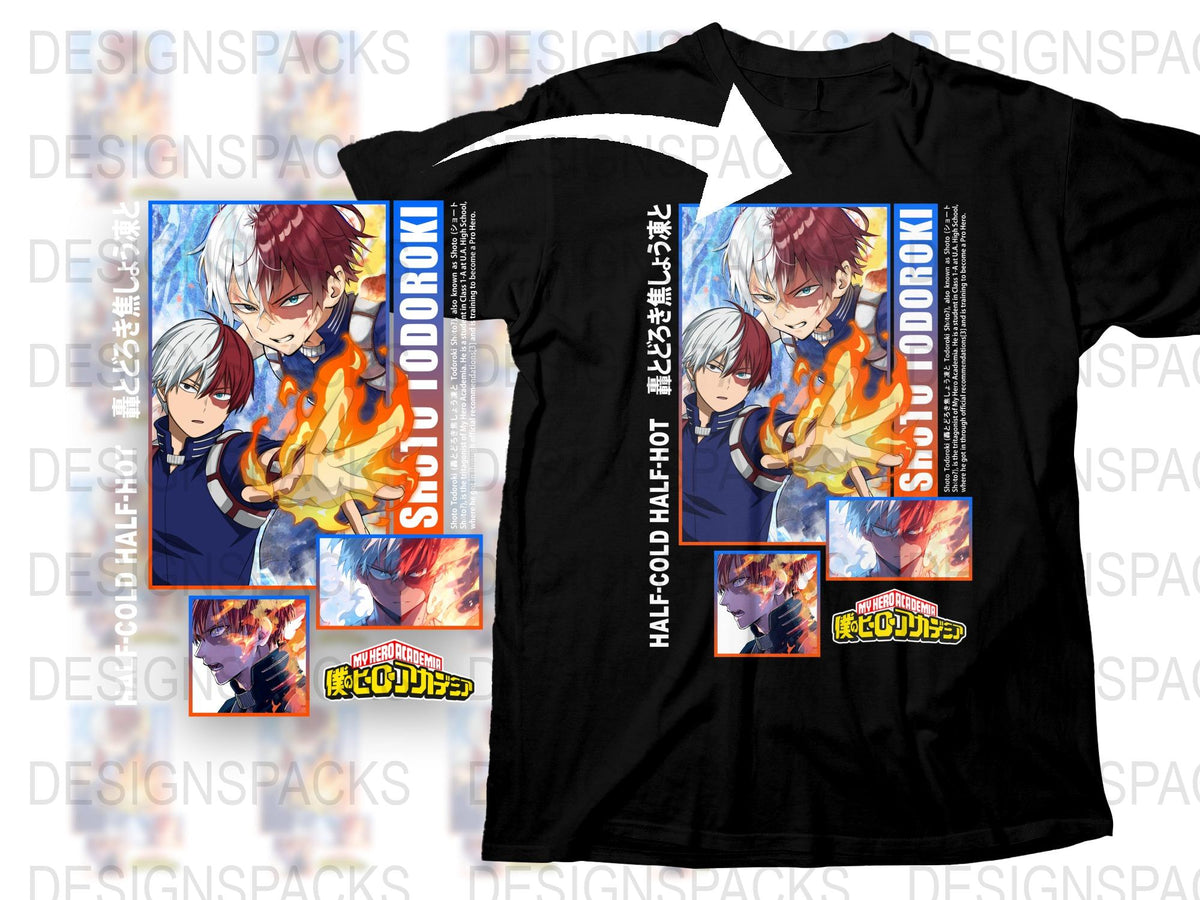 Shoto Todoroki Anime T-Shirt, My Hero Academia Graphic Tee, Unisex Manga Shirt, Fan Gift Idea