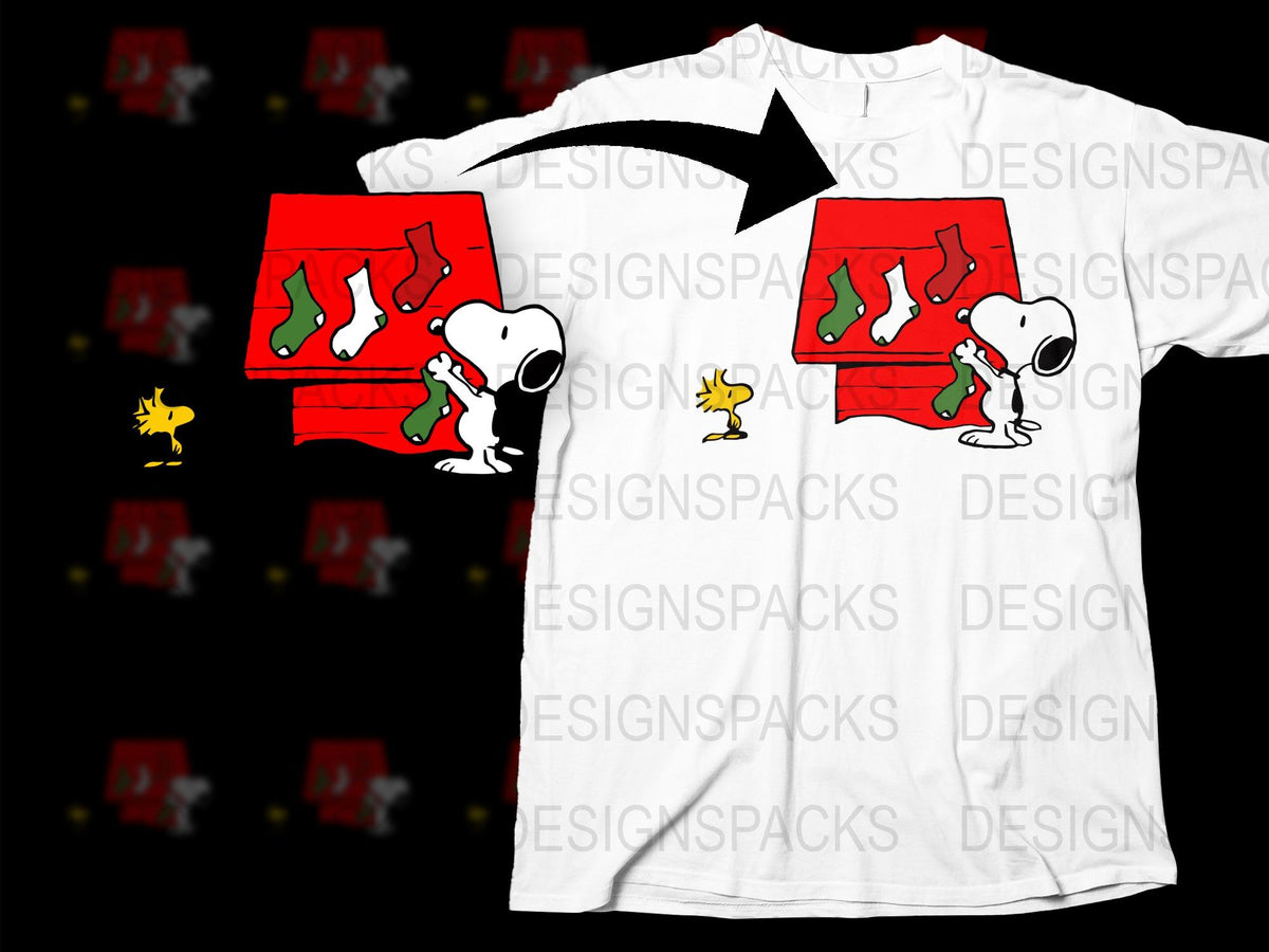 Snoopy Comic Print T-Shirt, Classic Red Dog House, Unisex White Tee, Vintage Cartoon Graphic Shirt