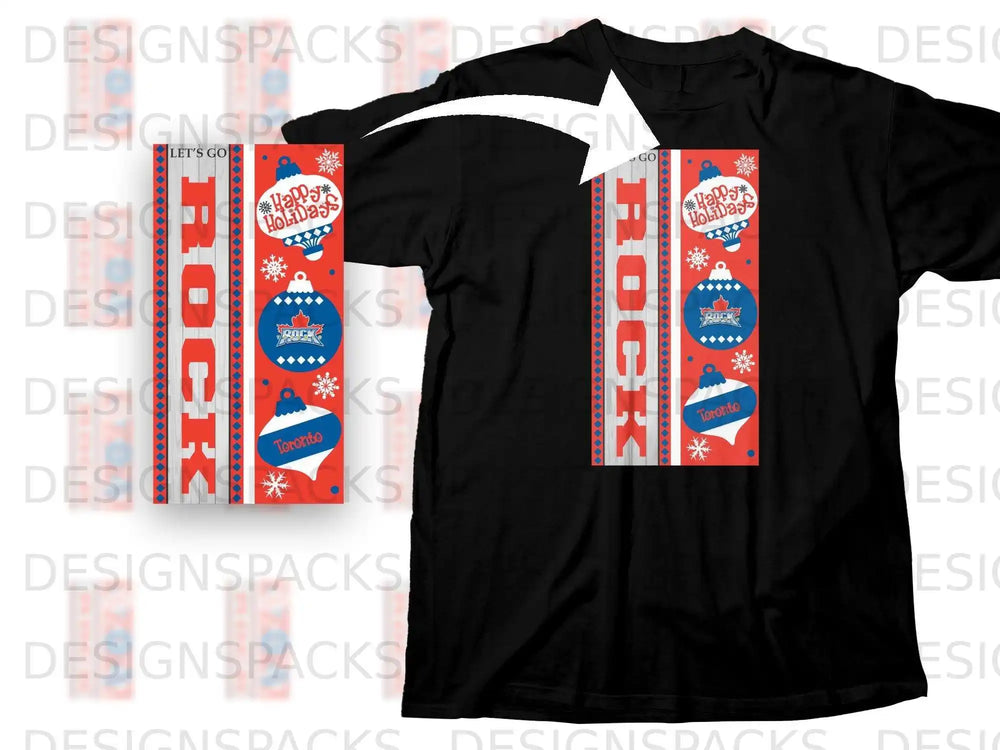 Let's Go Rock Happy Holidays Toronto T-Shirt