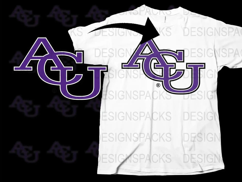 Abilene Christian Univertsity Wildcats College Football Png Digital Download