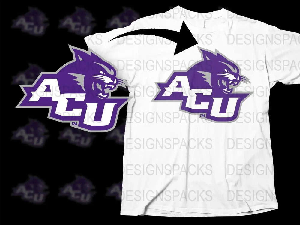 Abilene Christian Wildcats College Football Png Digital Download