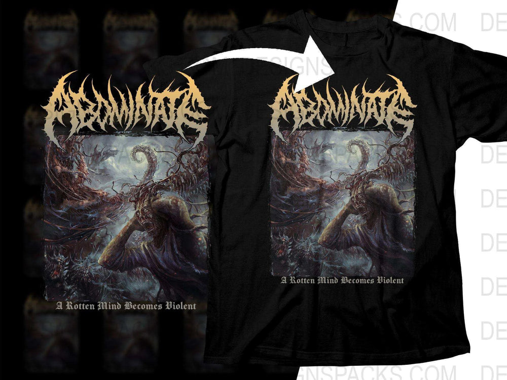Abominate A Rotten Mind Becomes Violent Rock Art Png Halftone Digital Download