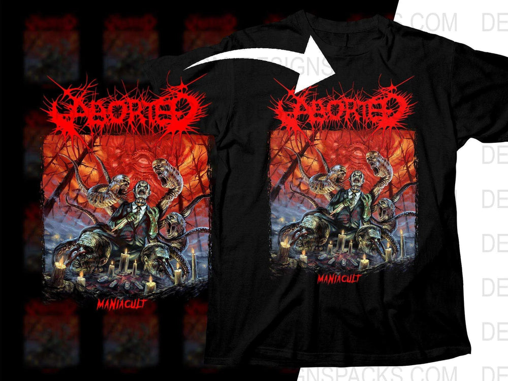 Aborted Maniacult Horror Artwork Rock Png Halftone Digital Download