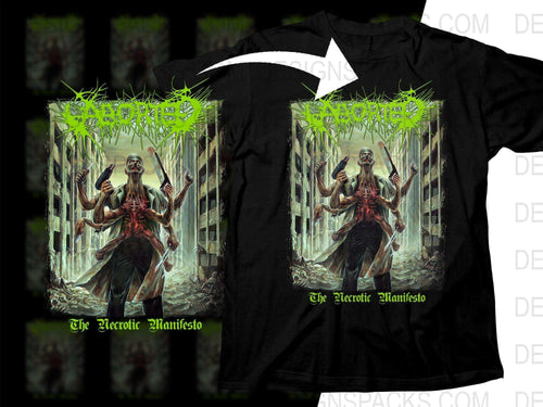 Aborted The Necrotic Manifesto Gruesome Horror Artwork Png Halftone Digital Download