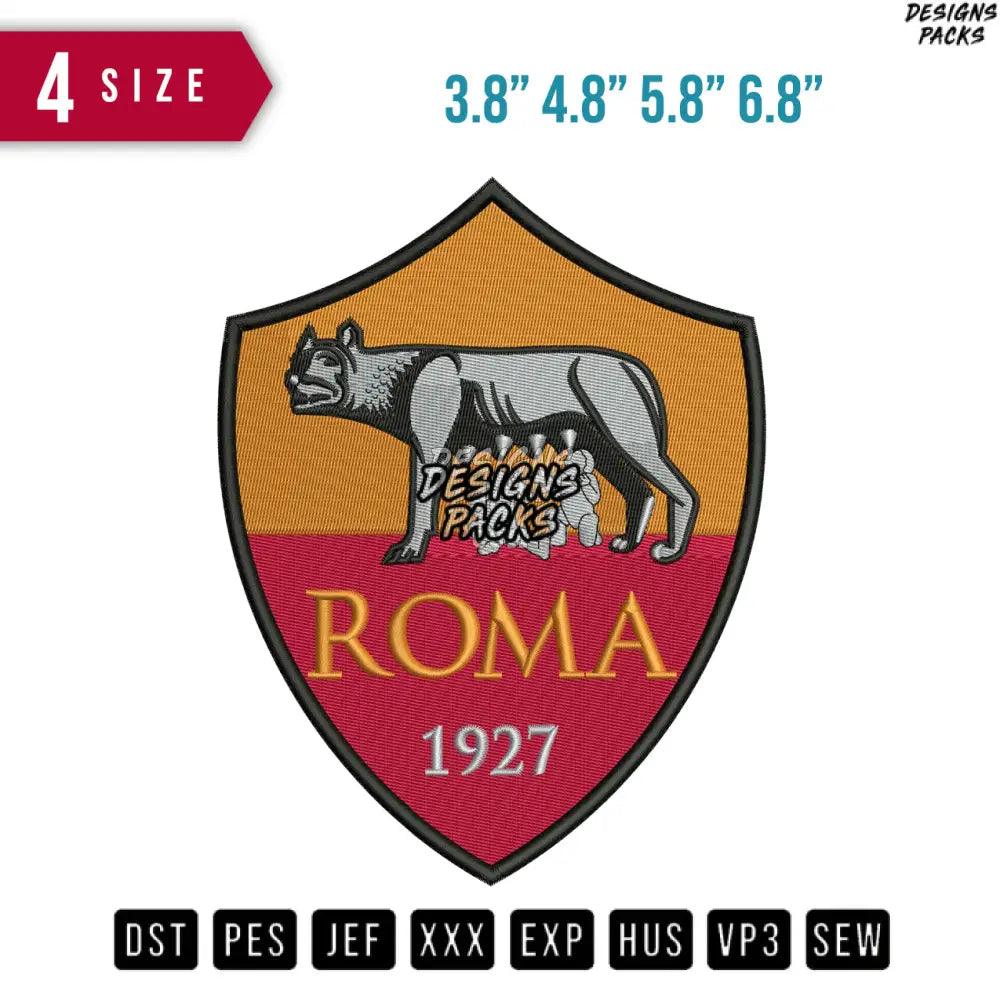 AC Roma Logo Football Embroidery Design