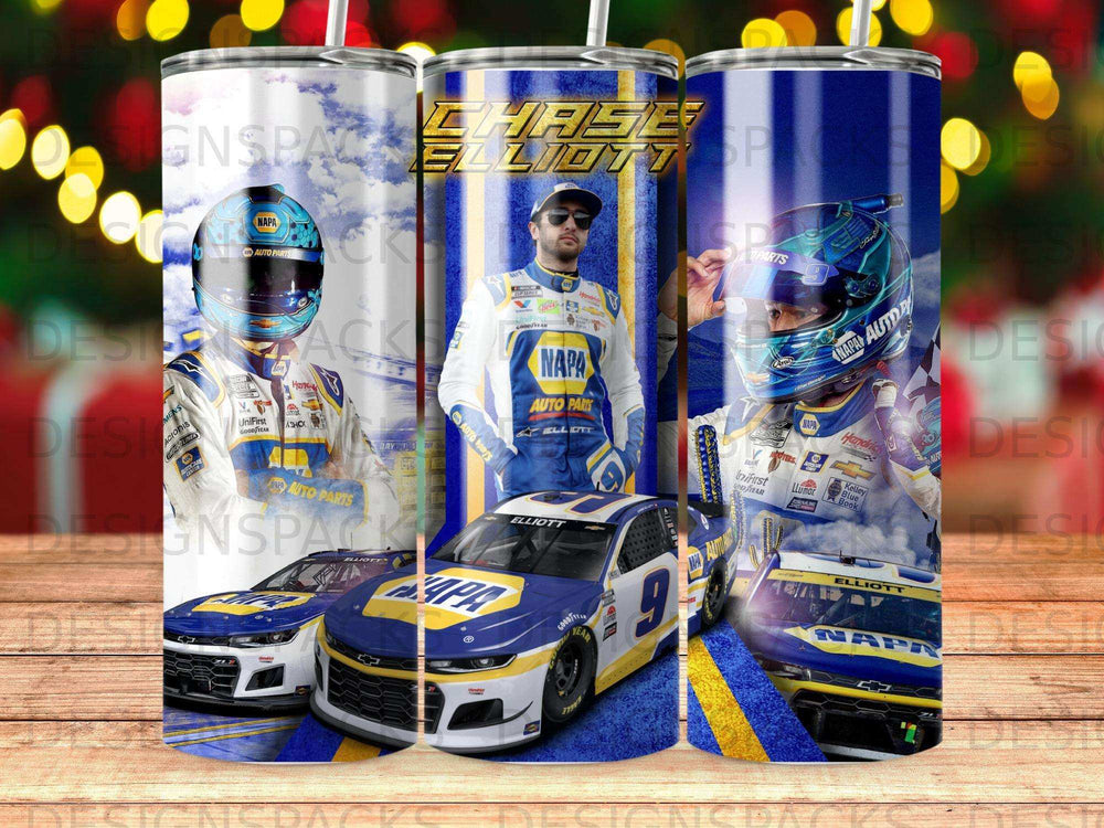 Chase Elliott 9 NASCAR Cup Series tumbler with NAPA Auto Parts branding.