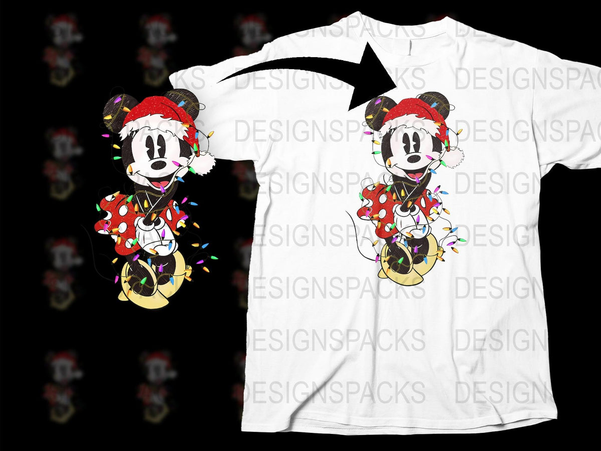 Disney Mickey Mouse Christmas T-Shirt, Festive Holiday Graphic Tee, Cartoon Character Apparel, Kids and Adult Sizes Available