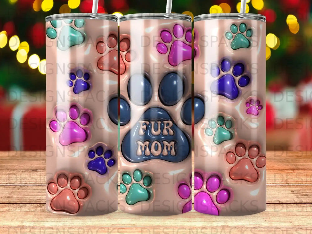 Fur Mom Paw Prints Design Animal Lover Hydration Tumbler product type
