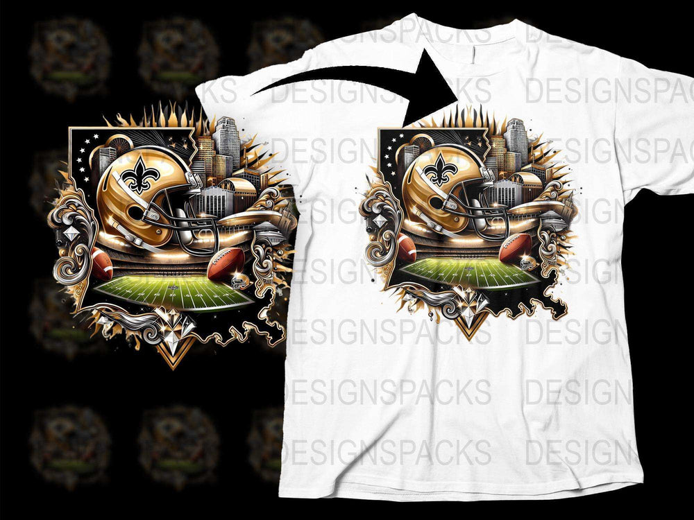 New Orleans Football Inspired T-Shirt, Unique Sports Fan Graphic Tee, Stylish Game Day Apparel, Gift for Fans