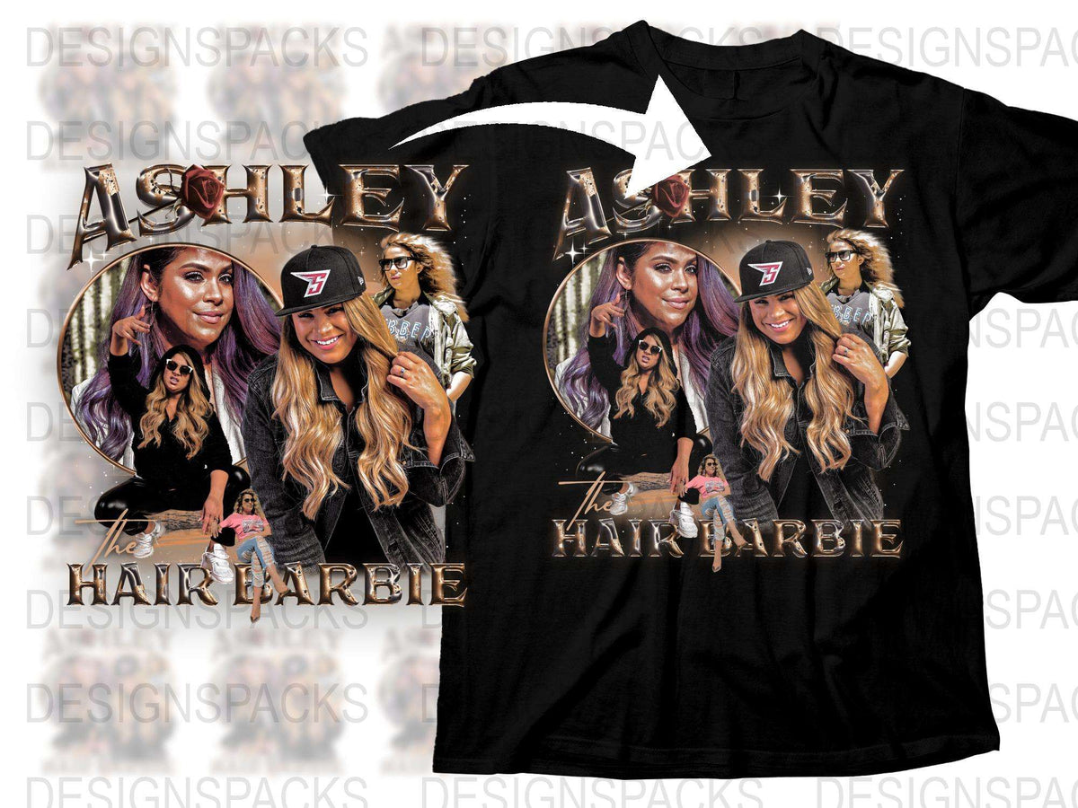 Ashley The Hair Barbie Custom T-Shirt, Trendy Graphic Tee for Women, Stylish Fashion Top