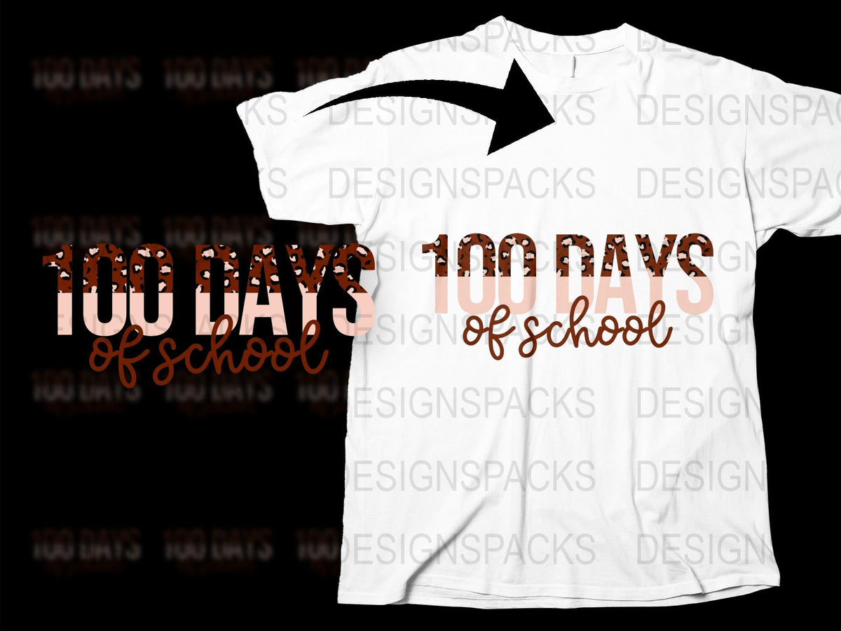 100 Days of School T-Shirt, Fun Kids Celebration Tee, White Graphic Shirt, Teacher Gift Ideas