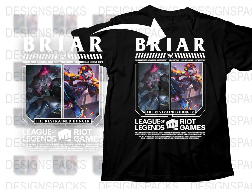 League of Legends Briar T-Shirt, The Restrained Hunger Design, Gaming Merch, Riot Games Official Apparel